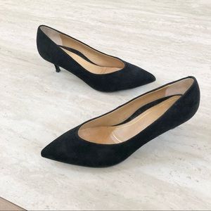 $149 VIONIC Suede Black Josie Kitten Heels Size 10 Women's NEW
